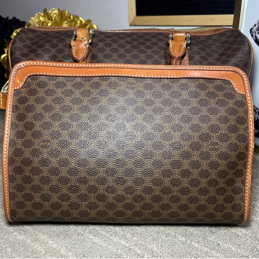 Vintage GUC Celine Macadam Monogram Boston & Pouch Set - Picture 13 of 15